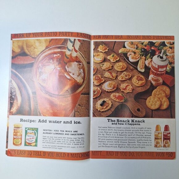 Patio Party Vintage Recipe Booklet Cook Ad SPAM Hellmans Cheetos Van Camps Snack - Picture 4 of 10